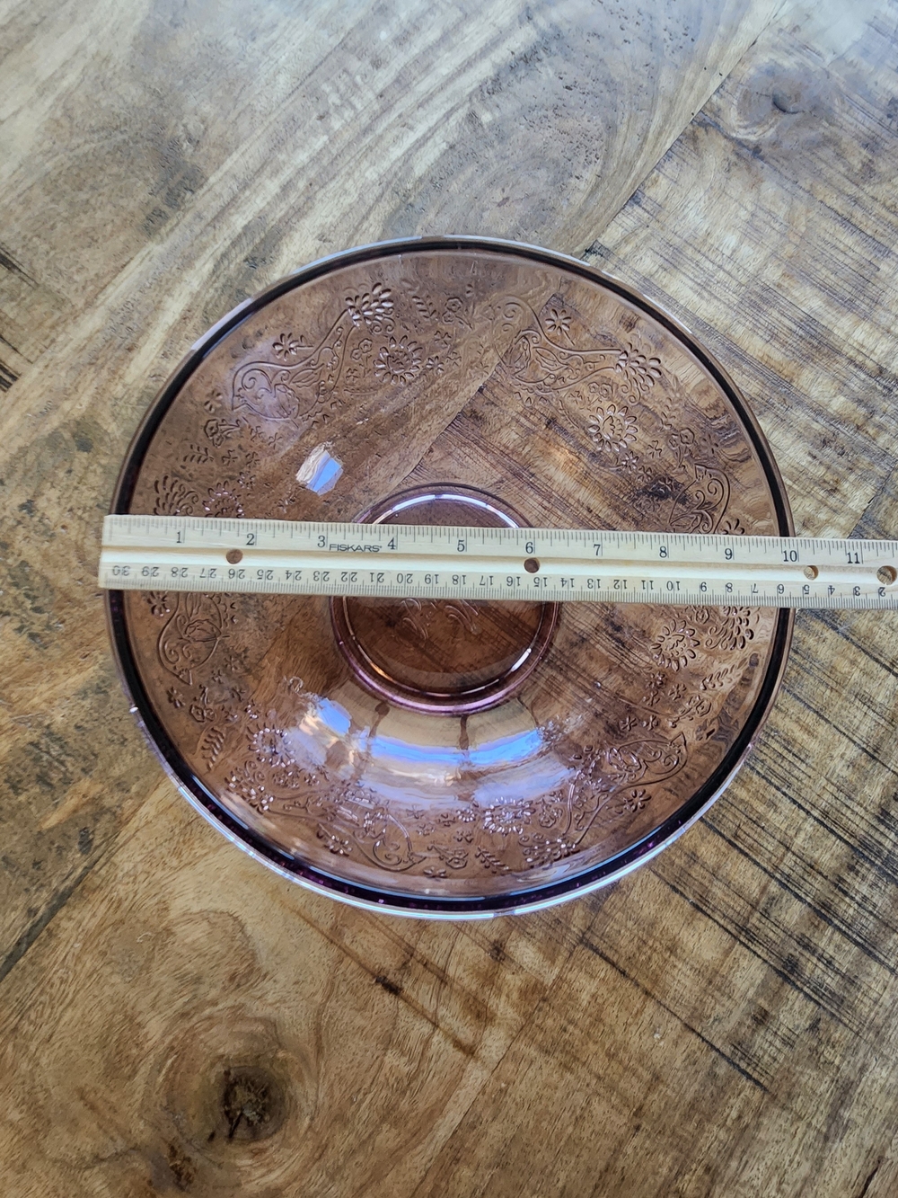 The Pioneer Woman Mazie Rose/Purple Large/Medium Glass Prep Bowls - Picture 4 of 12